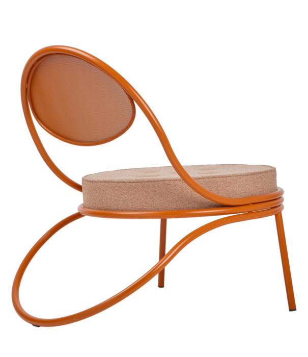 Gubi  Gubi - Copacabana Outdoor lounge stoel international orange, kussen Lorkey 44