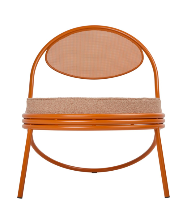 Gubi  Gubi - Copacabana lounge chair international orange, cushion Lorkey 44