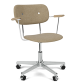 Audo - Co Task Chair upholstered with armrests, aluminium base, boucle 02