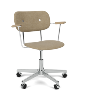 Audo - Co Task Chair upholstered with armrests, aluminium base