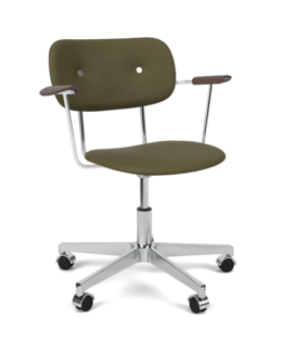 Audo - Co Task Chair upholstered with armrests, aluminium base