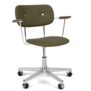 Audo - Co Task Chair upholstered with armrests, aluminium base, Sierra