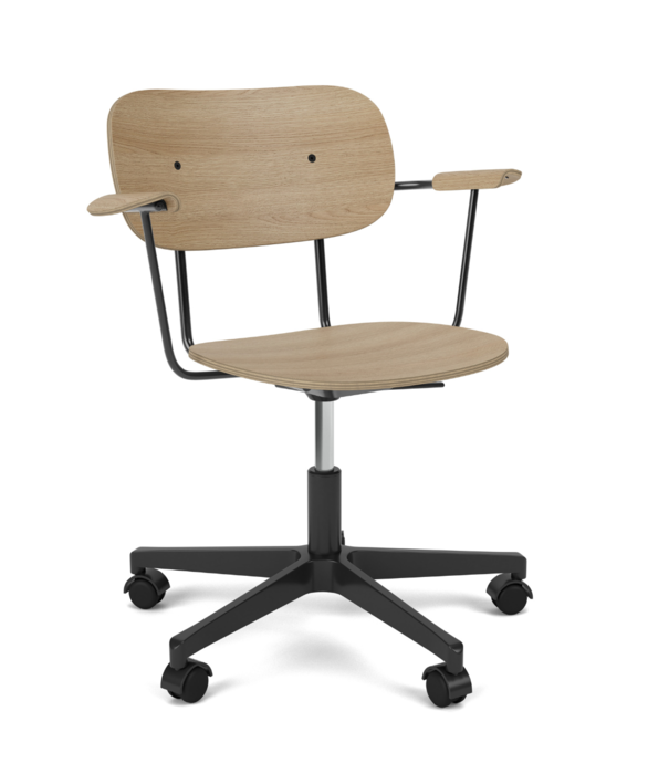 Audo Audo - Co Task Chair Oak with armrests, aluminium base