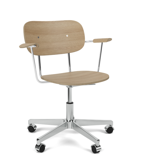 Audo Audo - Co Task Chair Oak with armrests, aluminium base