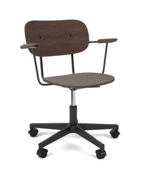 Audo - Co Task Chair Dark Oak, with armrests