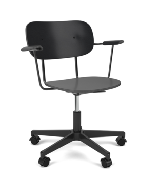 Audo - Co Task Chair Black Oak, with armrests