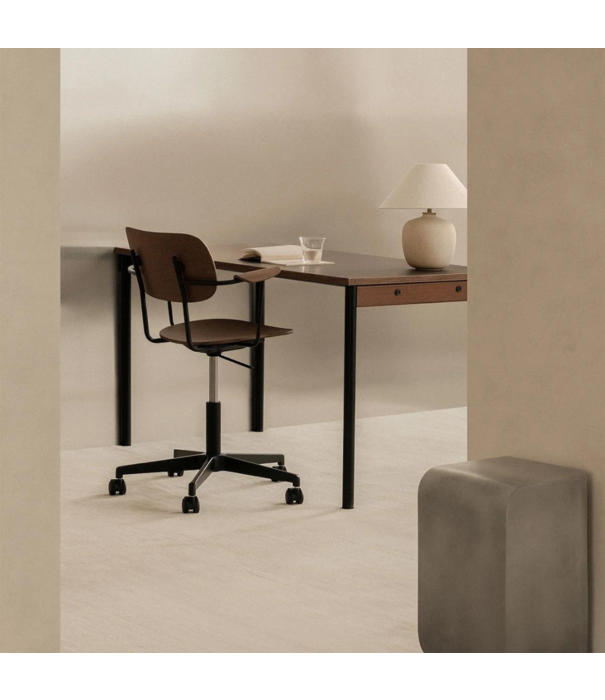 Audo Audo - Co Task Chair Dark Oak with armrests, aluminium base