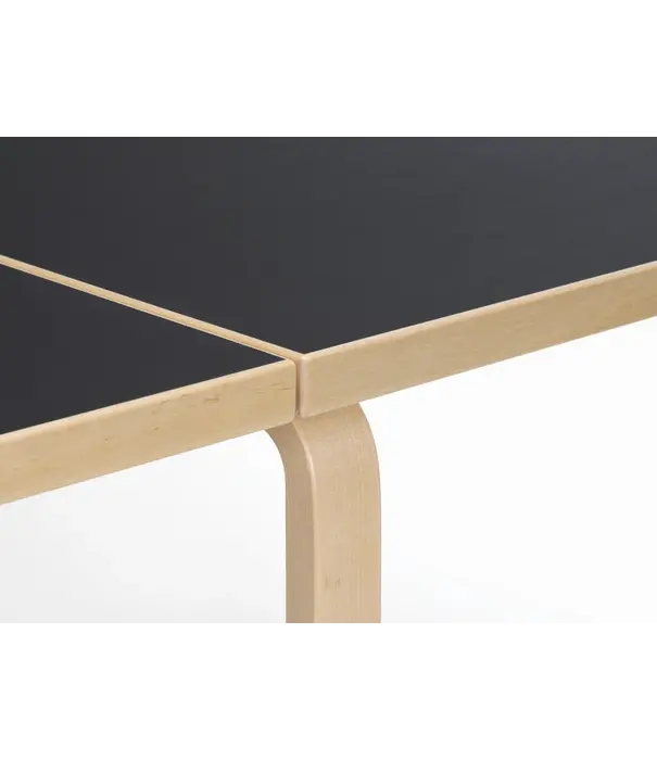 Artek  Artek - Aalto foldable tafel DL81C, berken - zwart linoleum