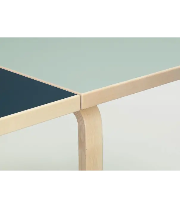 Artek  Artek - Aalto foldable tafel DL81C,  vapour / smokey blue linoleum