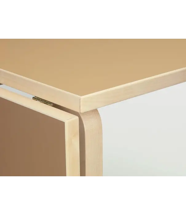 Artek  Artek - Aalto foldable table DL81C birch, clay / walnut linoleum