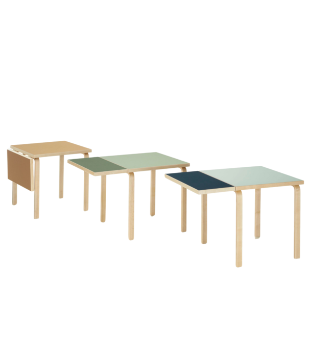 Artek  Artek - Aalto foldable table DL81C, vapour / smokey blue linoleum