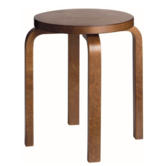 Artek - Stool E60 birch - walnut stained