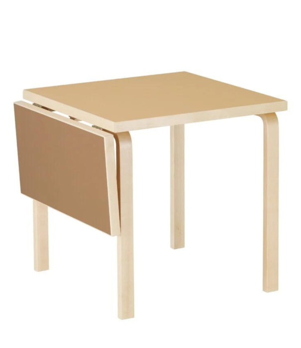 Artek  Artek - Aalto foldable table DL81C birch, clay / walnut linoleum