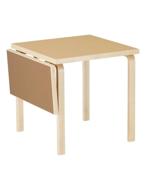Artek  Artek - Aalto foldable tafel DL81C berken, clay / walnut linoleum