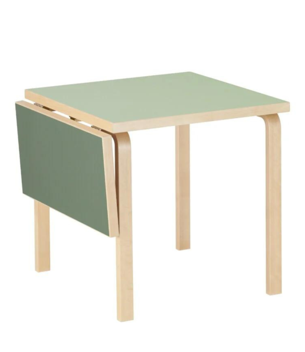 Artek  Artek - Aalto foldable table DL81C, pistachio / olive linoleum