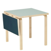 Artek - Aalto foldable table DL81C, vapour / smokey blue linoleum