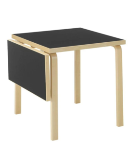 Artek - Aalto foldable table DL81C birch, black linoleum