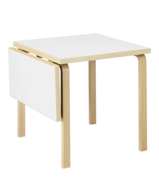 Artek - Aalto foldable tafel DL81C berken, wit laminaat