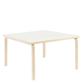 Artek - Aalto Table 84 Square Birch, White Laminate