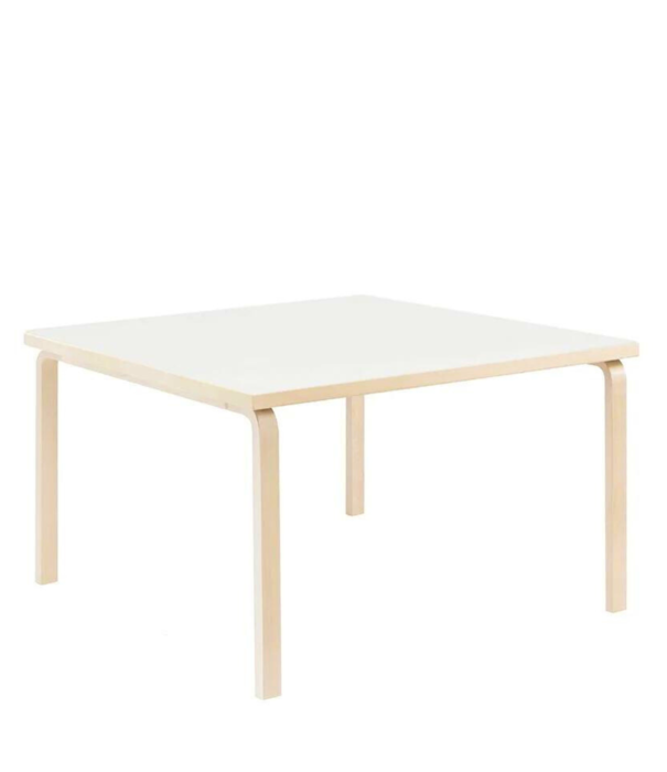 Artek  Artek - Aalto Table 84 Square Birch, White Laminate