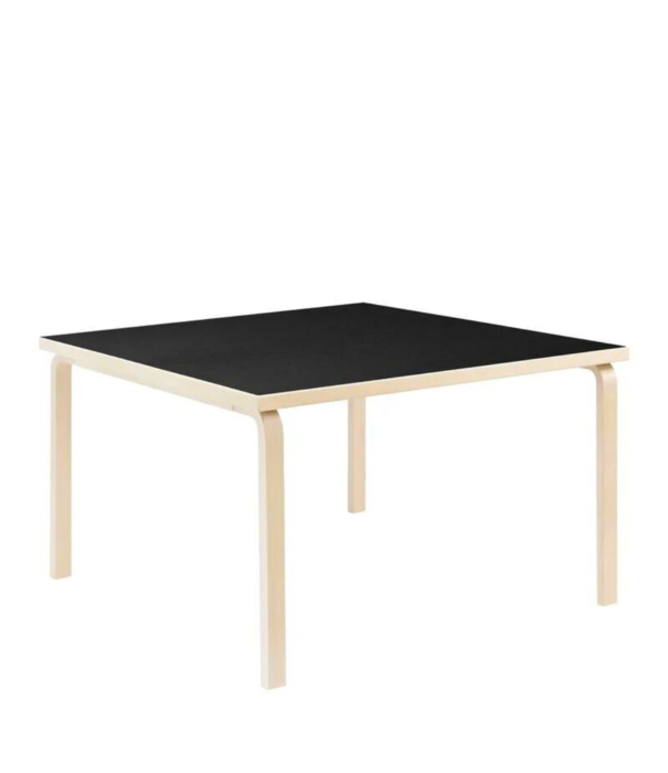 Artek  Artek - Aalto Table 84 Birch  - Black Linoleum