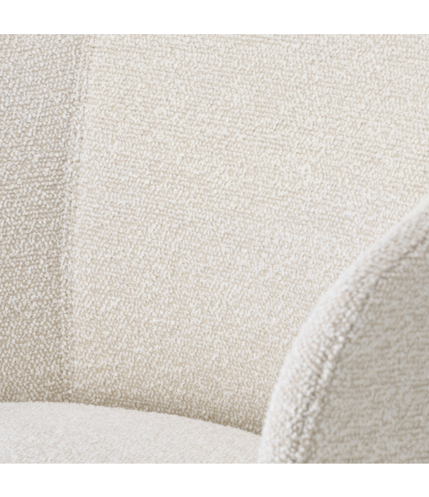 Vitra  Mikado Eetkamer Armstoel eiken, stof Nubia Ivory