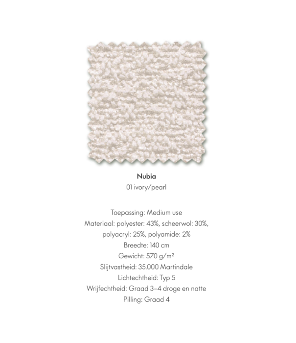 Vitra  Vitra Mikado Eetkamer Side Stoel eiken, stof Nubia Ivory-pearl