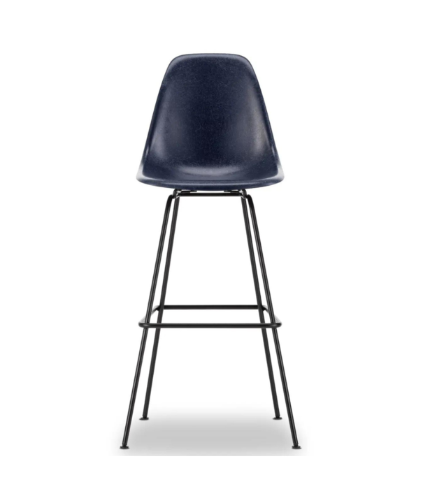 Vitra  Eames Fiberglass Barkruk High, zwart onderstel