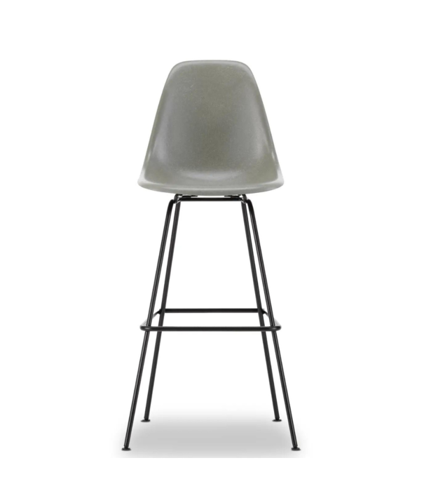 Vitra  Vitra -  Eames fiberglass Stool High Stool voet zwart