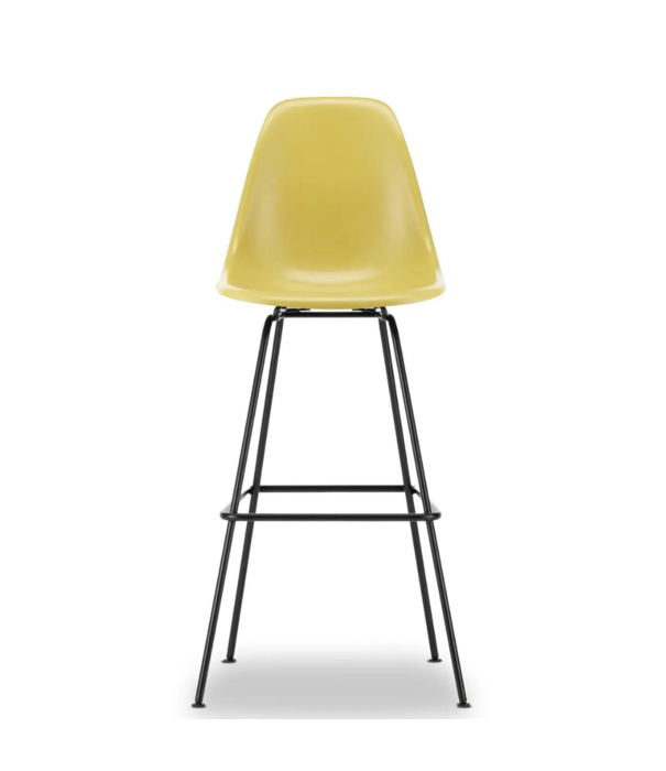 Vitra  Vitra -  Eames fiberglass Stool High Stool voet zwart