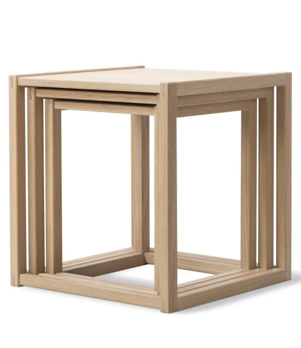 Fredericia  Nesting Tables BM375 licht eiken, geolied