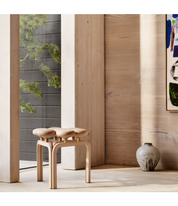 Fritz Hansen JU01 Utzon Stool beech wood