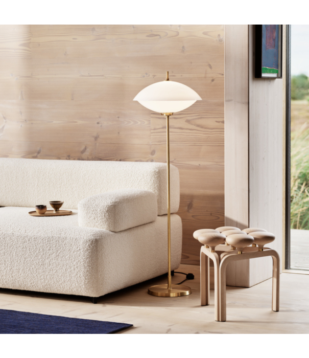 Fritz Hansen Clam Floor Lamp opal glass