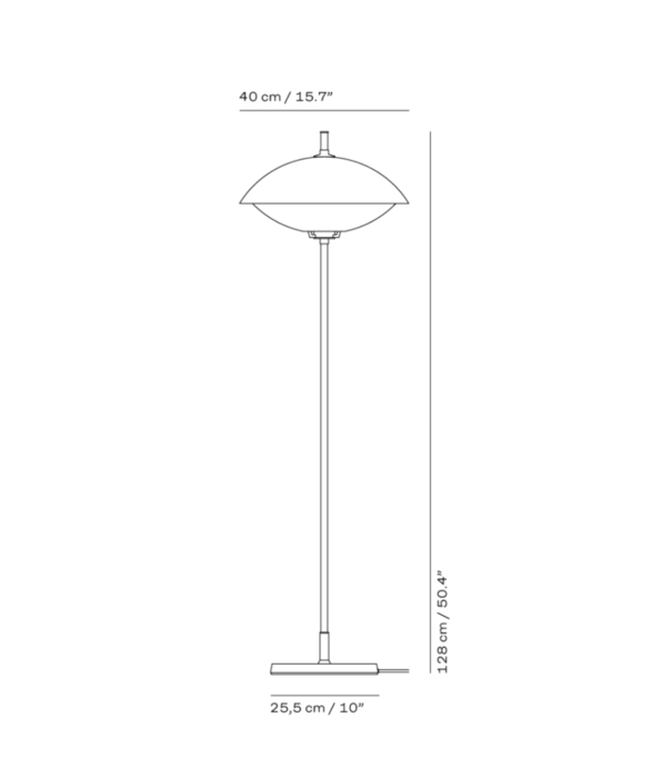 Fritz Hansen Clam Vloerlamp opaal glass