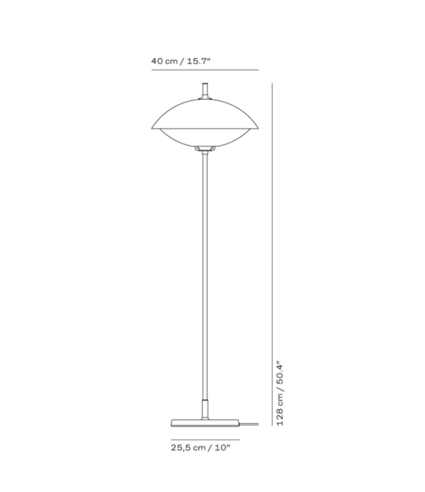 Fritz Hansen Fritz Hansen - Clam Floor Lamp brass - opal glass