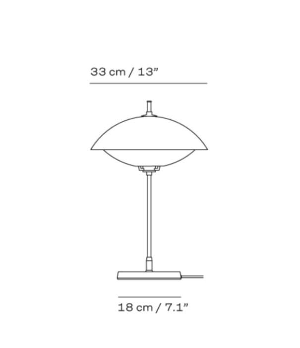 Fritz Hansen Fritz Hansen - Clam Tafellamp messing - opaal glas