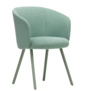 Vitra - Mikado Armchair mint aluminium, fabric pale blue - emerald