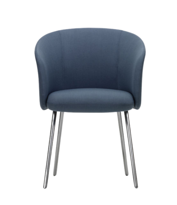 Vitra  Mikado Armstoel gepolijst aluminium, stof indigo