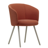 Mikado Armchair chalk aluminium, fabric Credo saffron