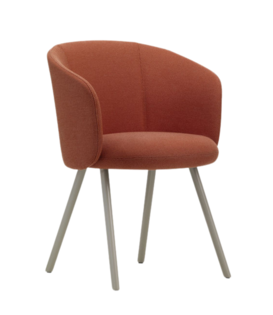 Vitra Mikado Dining Armchair Credo saffron, chalk legs