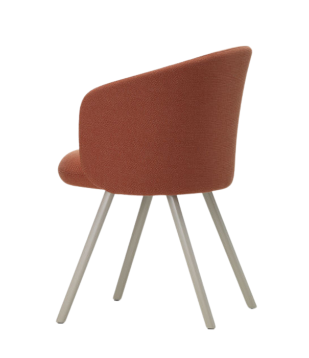 Vitra  Mikado Armstoel chalk aluminium, stof Credo saffron
