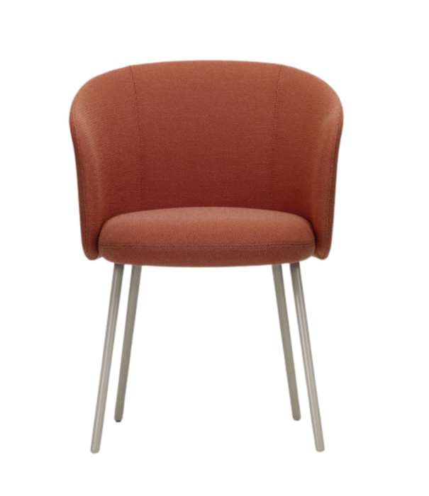 Vitra  Mikado Armchair chalk aluminium, fabric Credo saffron