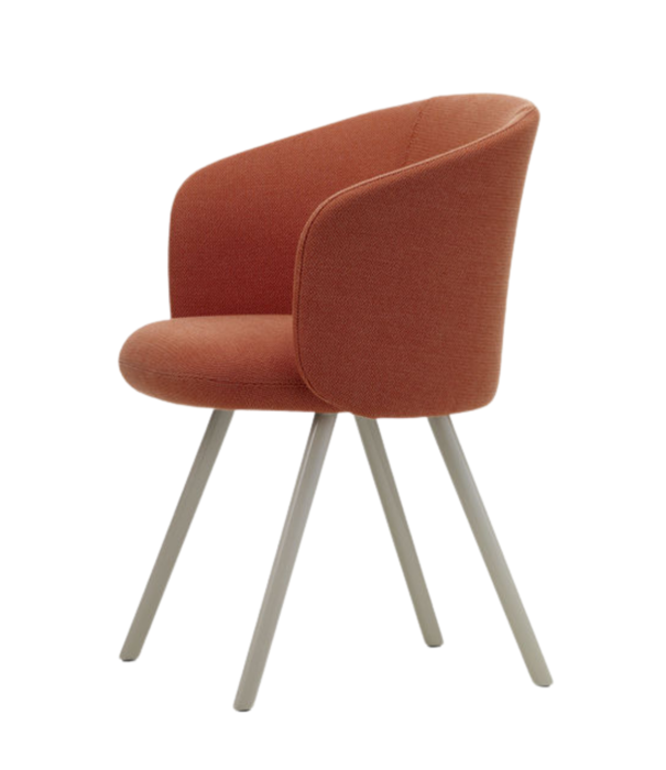 Vitra  Vitra - Mikado Armchair chalk aluminium, fabric Credo safran