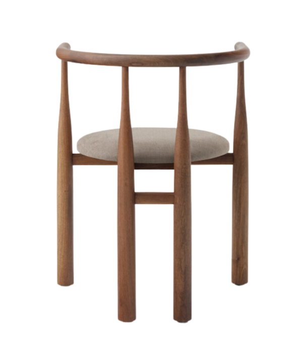 New Works  New Works - Bukowski Chair walnut, fabric Linara 342