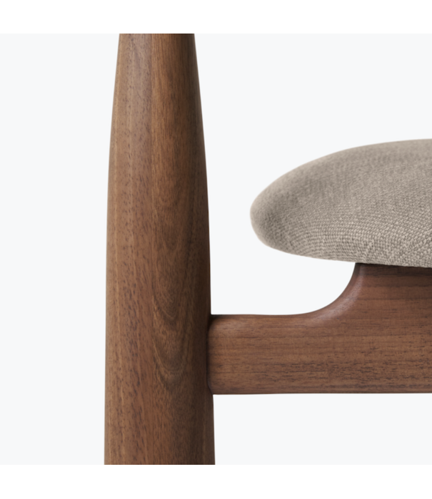 New Works  New Works - Bukowski Chair walnut, fabric Linara 342