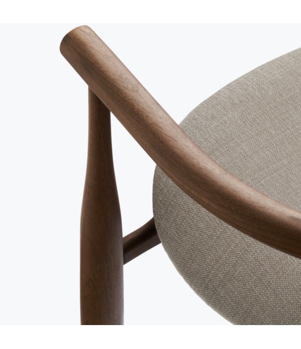 New Works  New Works - Bukowski Chair walnut, fabric Linara 342