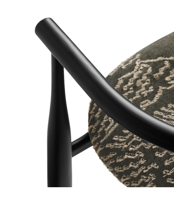 New Works  New Works - Bukowski Stoel zwart beuken, stof Dedar Tiger Mountain