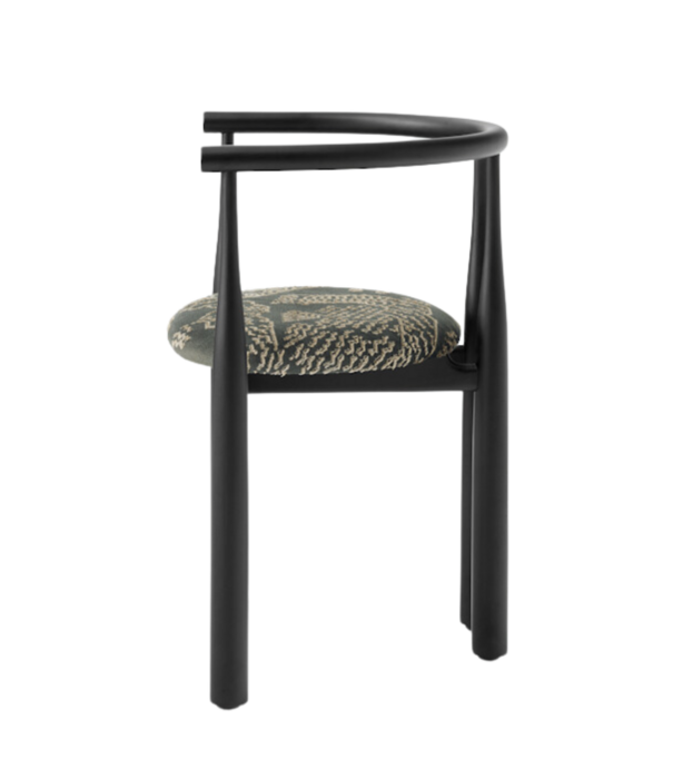 New Works  New Works - Bukowski Stoel zwart beuken, stof Dedar Tiger Mountain