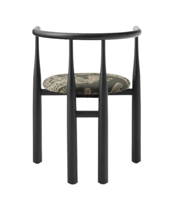 New Works  New Works - Bukowski Chair black beech, fabric Dedar Tiger Mountain