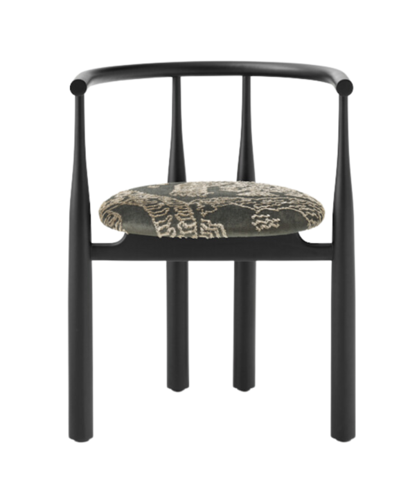 New Works  New Works - Bukowski Chair black beech, fabric Dedar Tiger Mountain